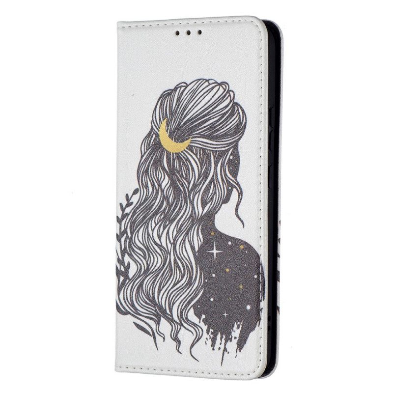 Puhelinkuoret Samsung Galaxy S22 Plus 5G Kotelot Flip Kauniit Hiukset