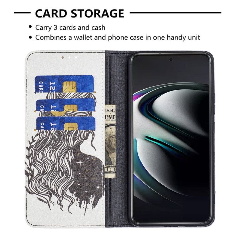 Puhelinkuoret Samsung Galaxy S22 Plus 5G Kotelot Flip Kauniit Hiukset