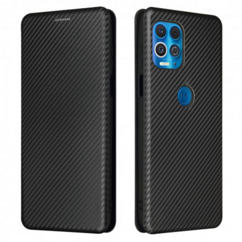 Puhelinkuoret Moto G100 Kotelot Flip Silicone Carbon