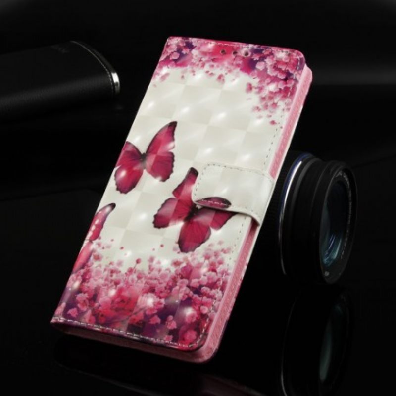 Kotelot Samsung Galaxy A9 Red Butterflies
