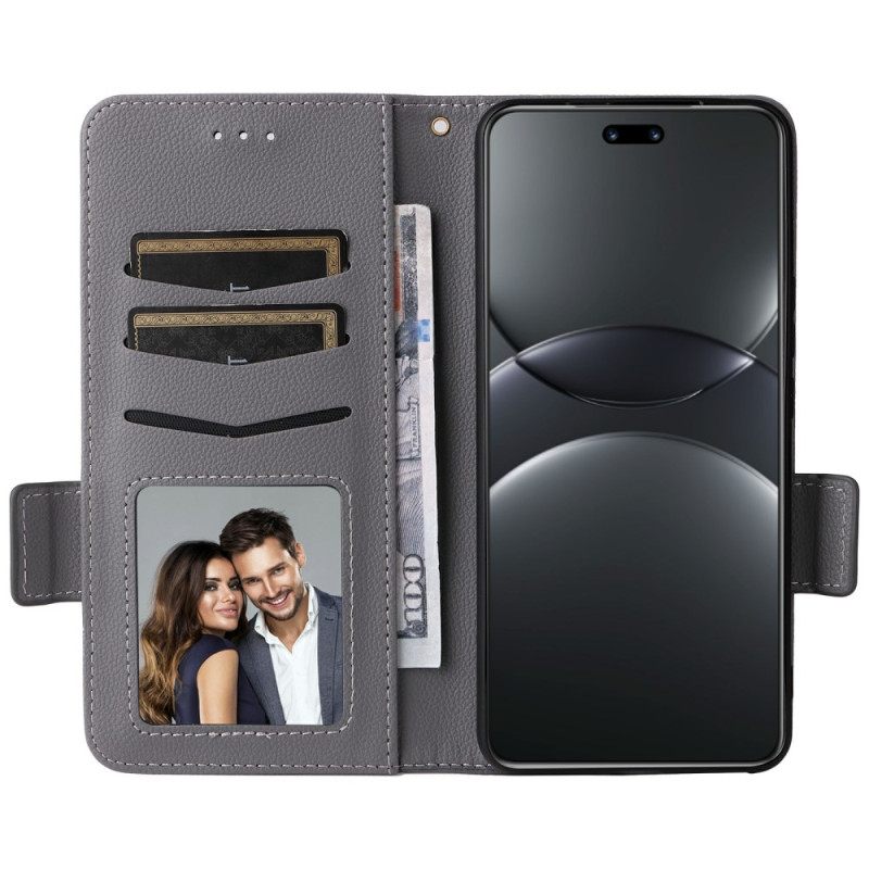 Kotelot Huawei Nova 13 Pro Litsikuvioinen Tekonahkahihna