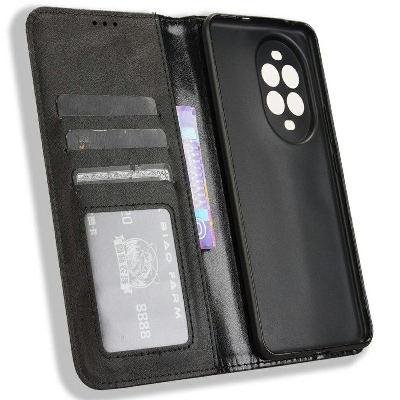 Nahkakotelo Huawei Nova 13 Pro Vintage-reunus Suojakuori