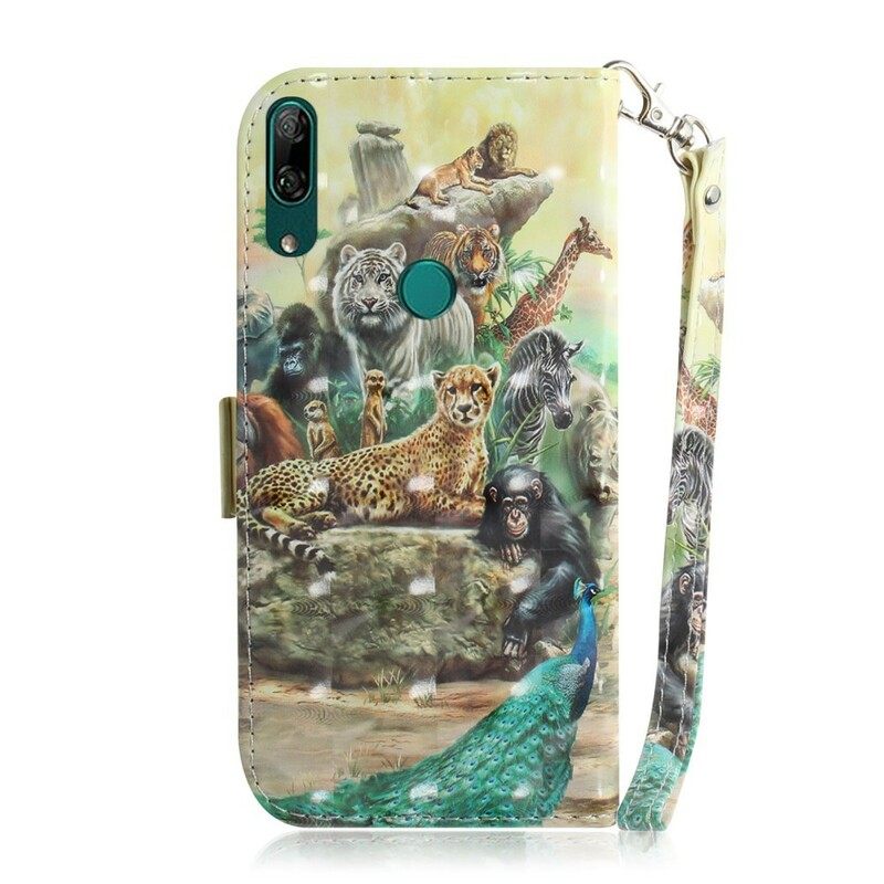 Kotelot Huawei P Smart Z / Honor 9X Suojaketju Kuori Animal Safari Stringit