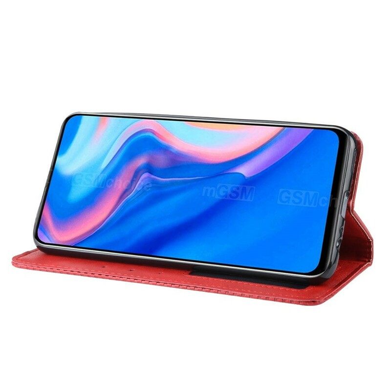 Puhelinkuoret Huawei P Smart Z / Honor 9X Kotelot Flip Tyylitelty Vintage-nahkaefekti