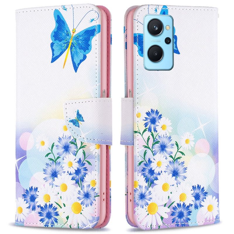 Kotelot Realme 9i Butterfly And Flowers Pastellis