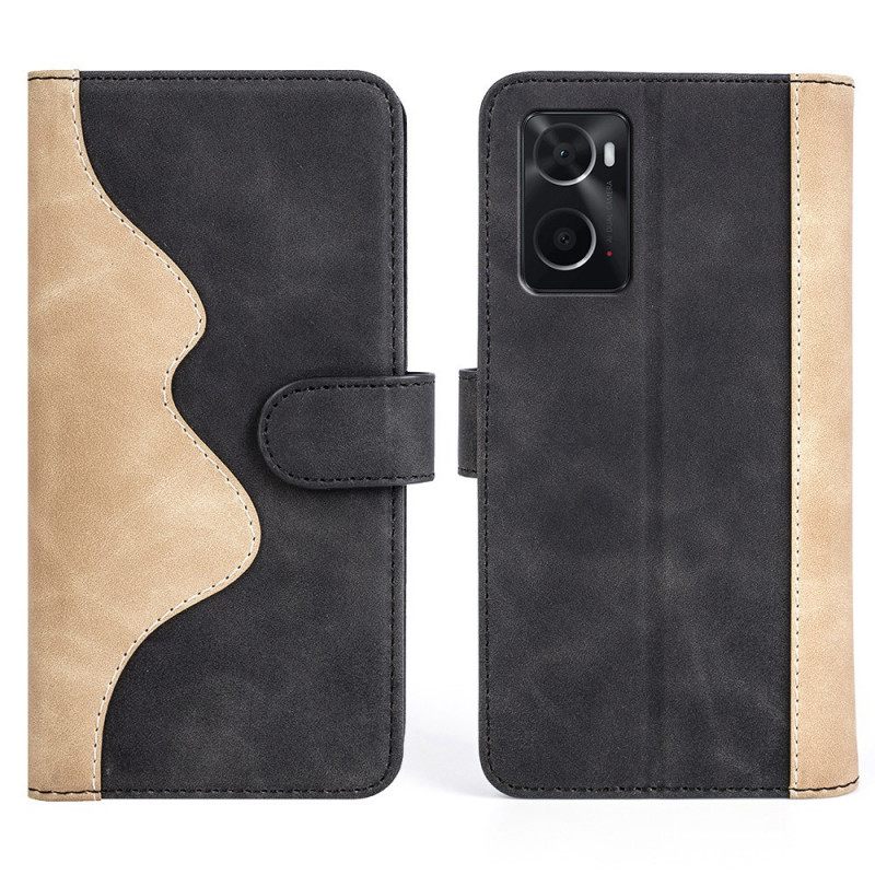 Kotelot Realme 9i Faux Leather Curve Pattern