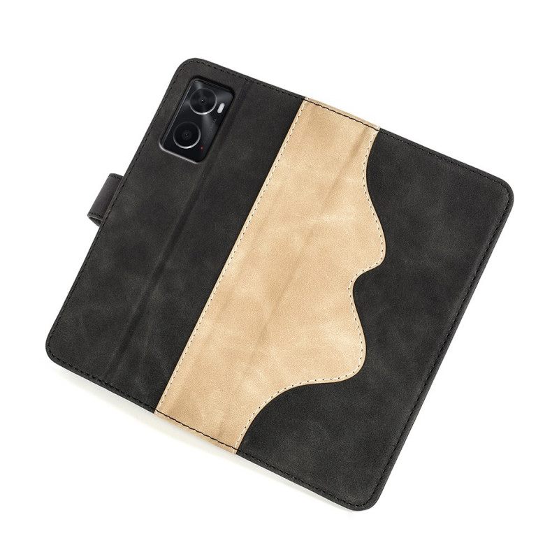 Kotelot Realme 9i Faux Leather Curve Pattern