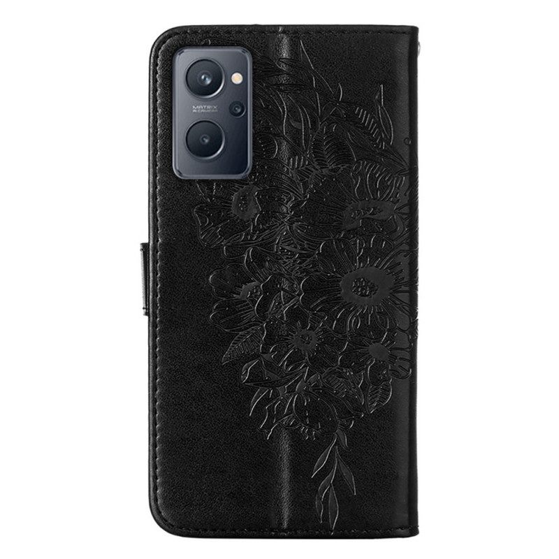 Kotelot Realme 9i Lanyard Butterfly Design