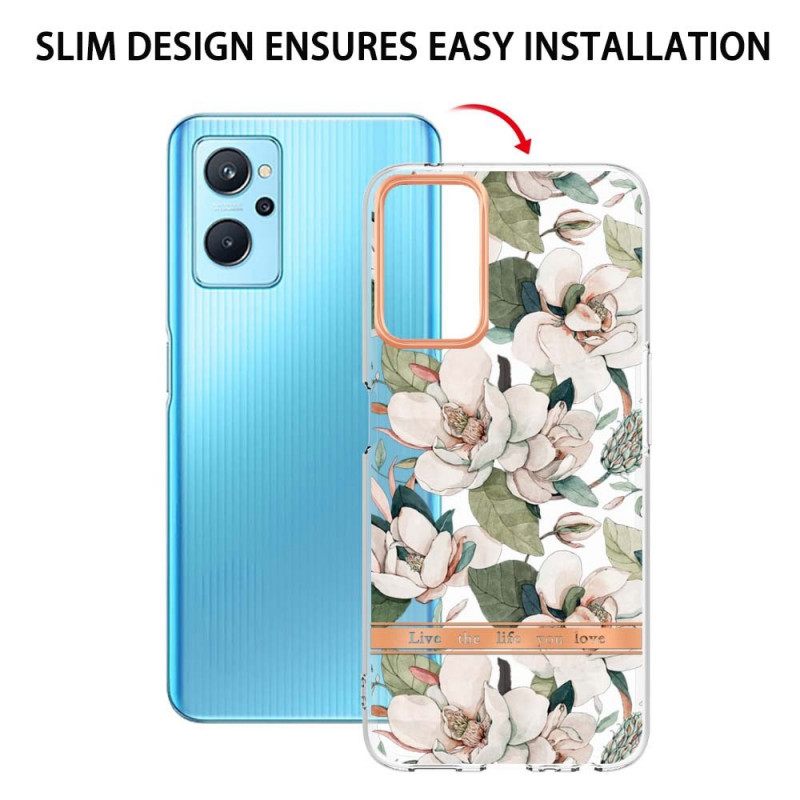 Kuori Realme 9i Flowers Elä Rakastamaasi Elämää