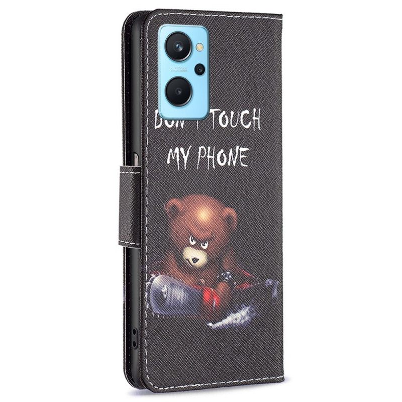 Nahkakotelo Realme 9i Vaarallinen Karhu