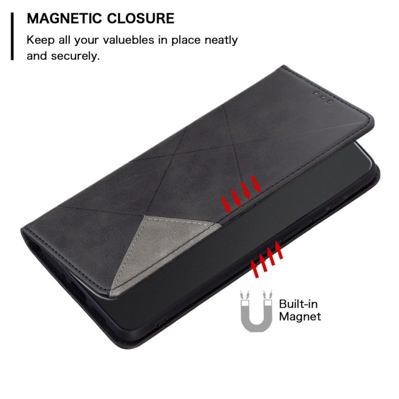 Puhelinkuoret Realme 9i Kotelot Flip Faux Leather Pattern Diagonal Lines