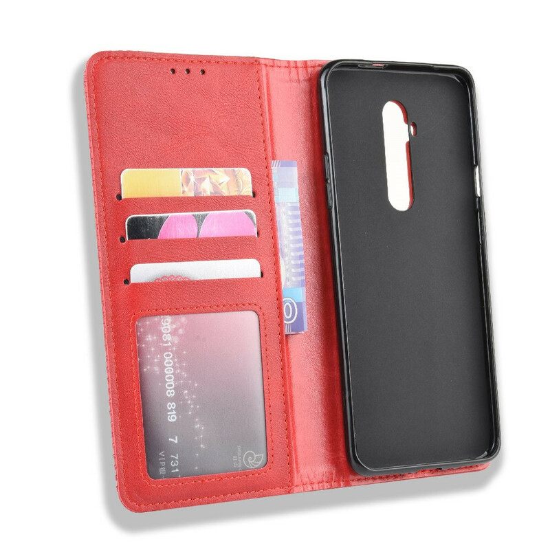 Puhelinkuoret OnePlus 7T Pro Kotelot Flip Tyylitelty Vintage-nahkaefekti