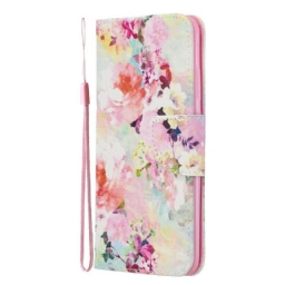 Kotelot Honor 20 Lite / 20e Suojaketju Kuori Floral Discovery Hihnalla