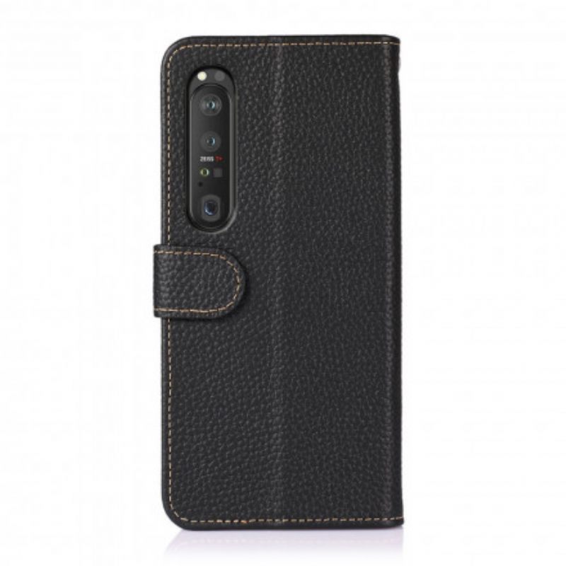 Flip Case Sony Xperia 1 III Litchi Nahka Khazneh