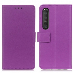 Kotelot Sony Xperia 1 III Classic Faux Leather