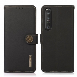 Kotelot Sony Xperia 1 III Faux Leather Khazneh Rfid
