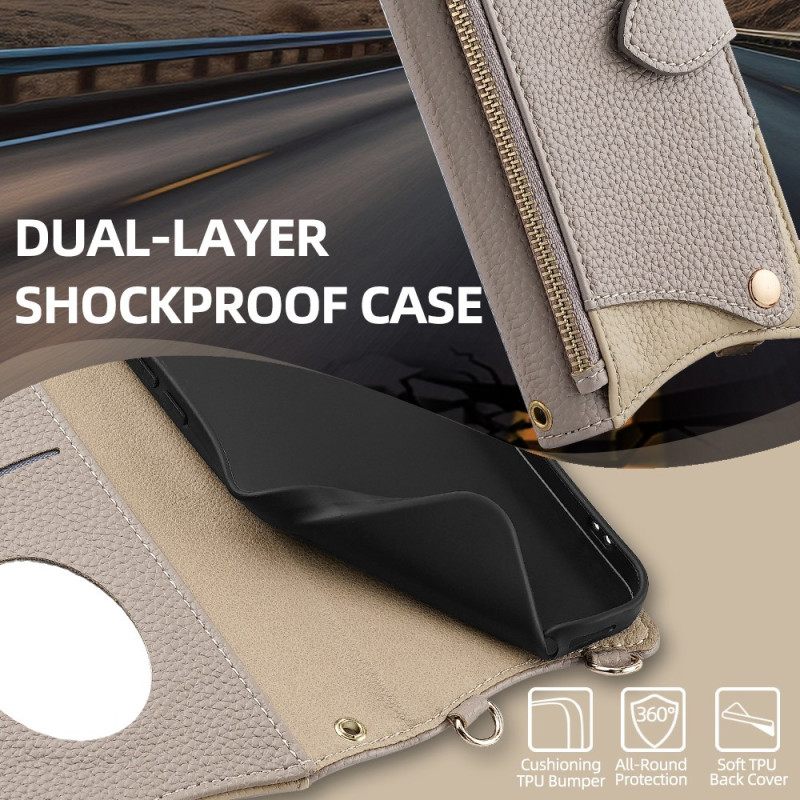 Kotelot Realme 14x 5g Kaksivärinen Lompakko Ketjulla