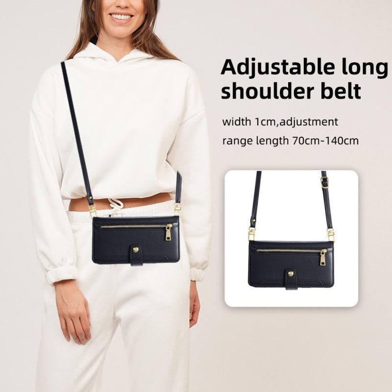 Kotelot Realme 14x 5g Puhelinkuoret Vetoketjullinen Lompakko Kahdella Hihnalla