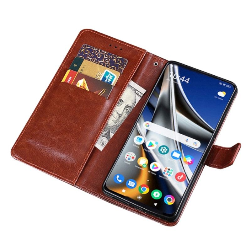 Flip Case Poco X4 Pro 5G Faux Leather Idewei