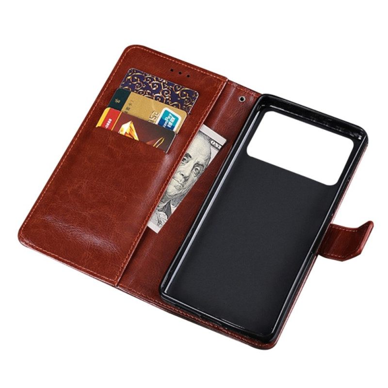 Flip Case Poco X4 Pro 5G Faux Leather Idewei