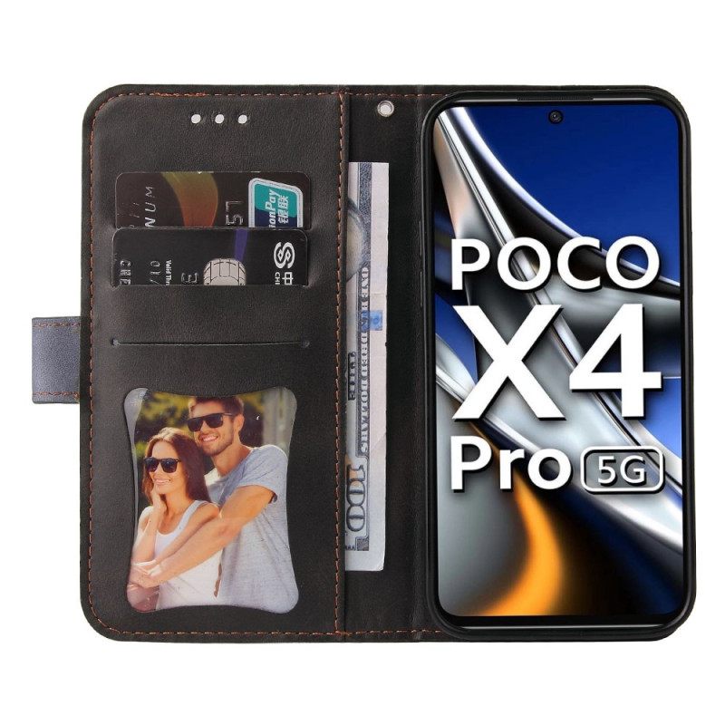 Kotelot Poco X4 Pro 5G Bicolor Kaulanauhalla
