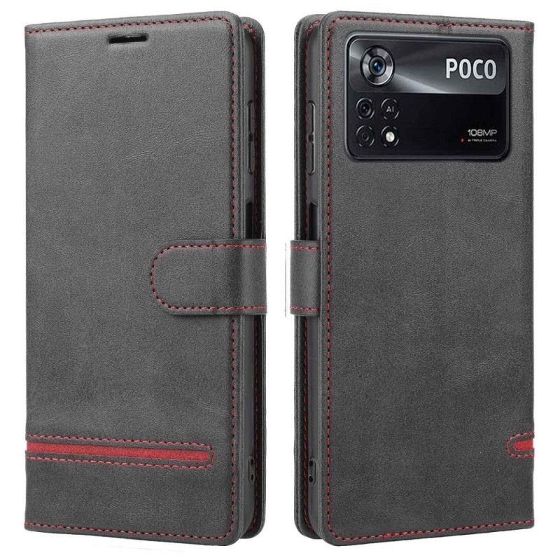 Kotelot Poco X4 Pro 5G Leather Effect Line