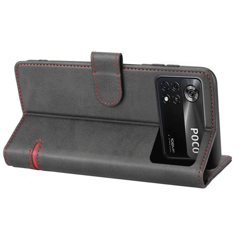 Kotelot Poco X4 Pro 5G Leather Effect Line