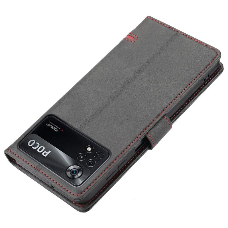 Kotelot Poco X4 Pro 5G Leather Effect Line