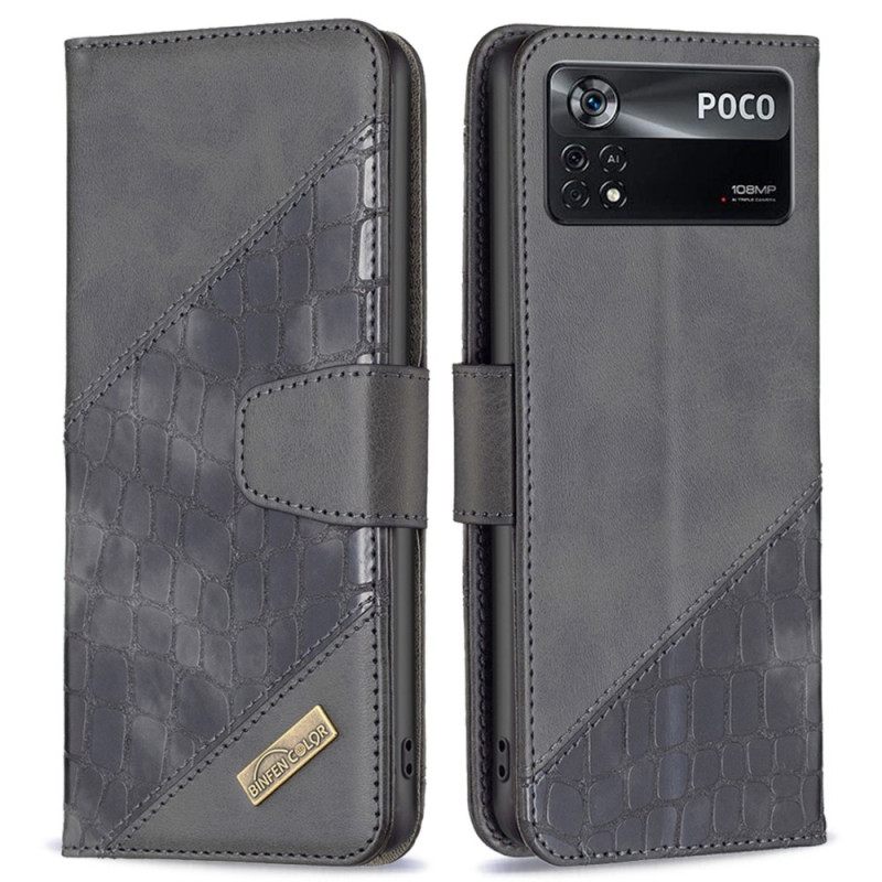 Kotelot Poco X4 Pro 5G Style Crocodile Binfen Color