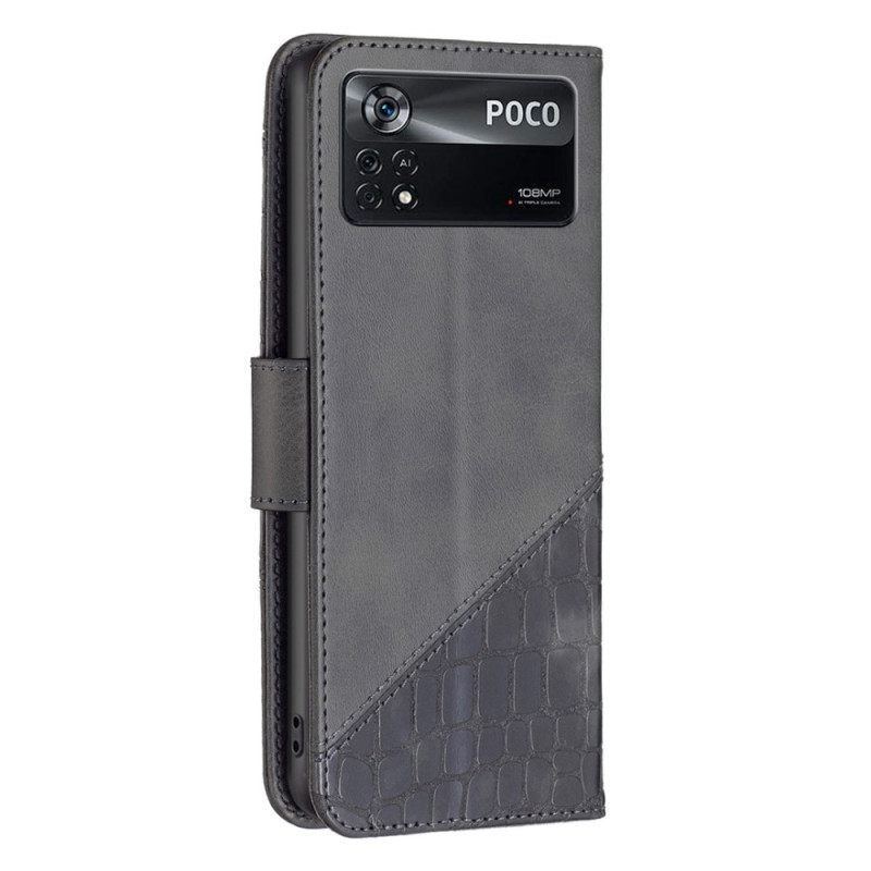 Kotelot Poco X4 Pro 5G Style Crocodile Binfen Color