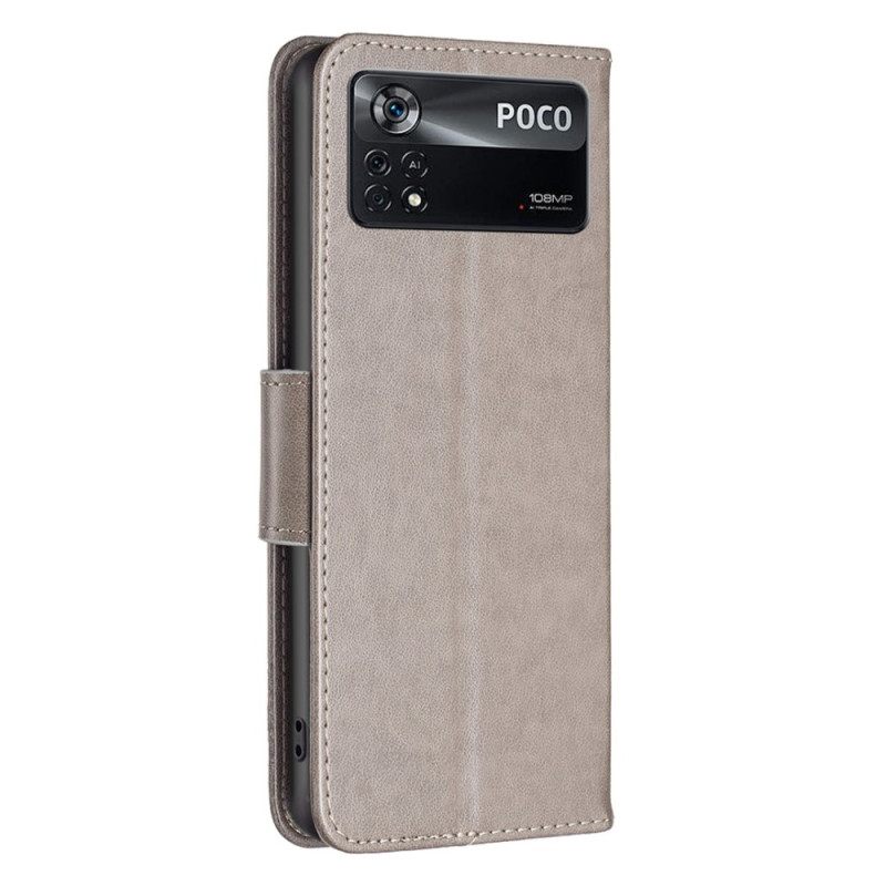 Kotelot Poco X4 Pro 5G Suojaketju Kuori Tulosta Perhosia Kaulanauhalla