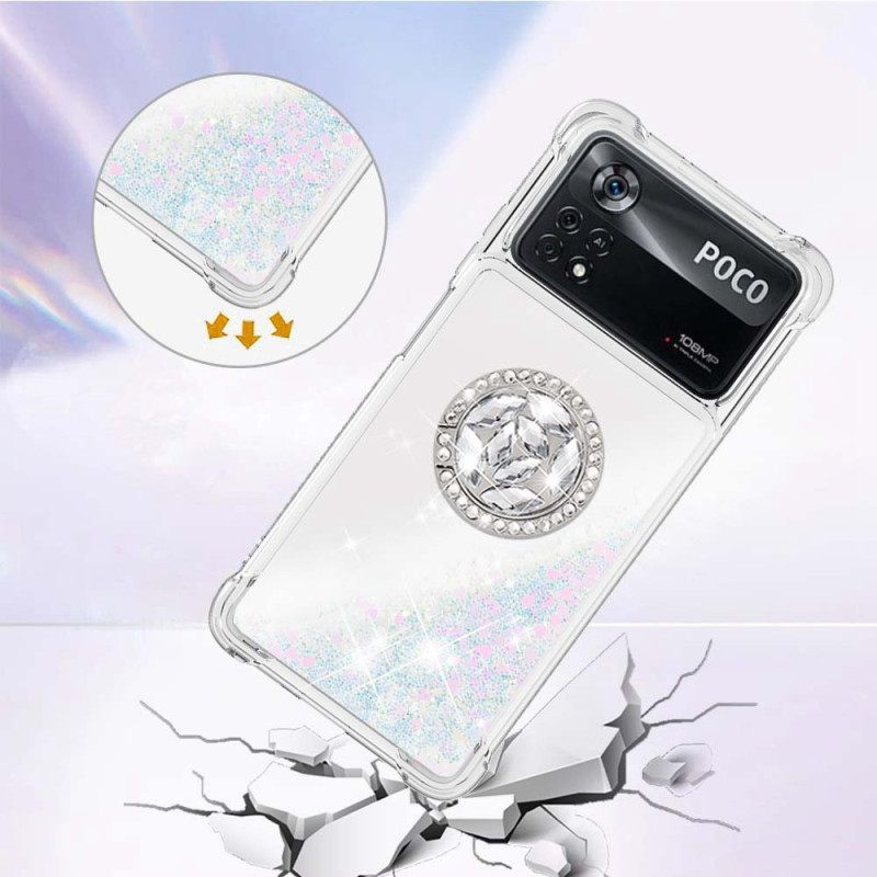 Kuori Poco X4 Pro 5G Paljetteja Rengastuella