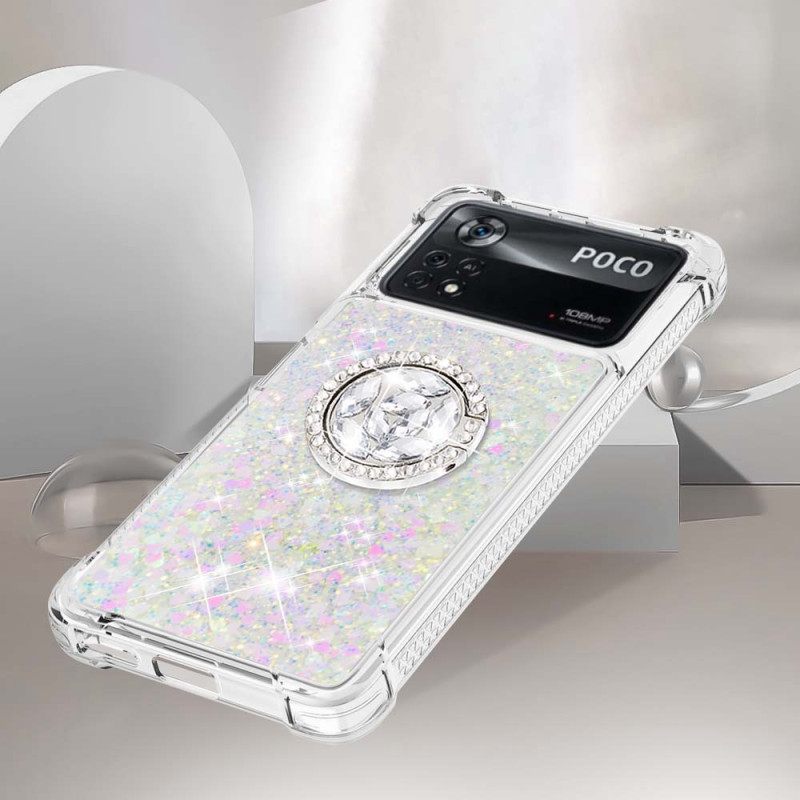 Kuori Poco X4 Pro 5G Paljetteja Rengastuella