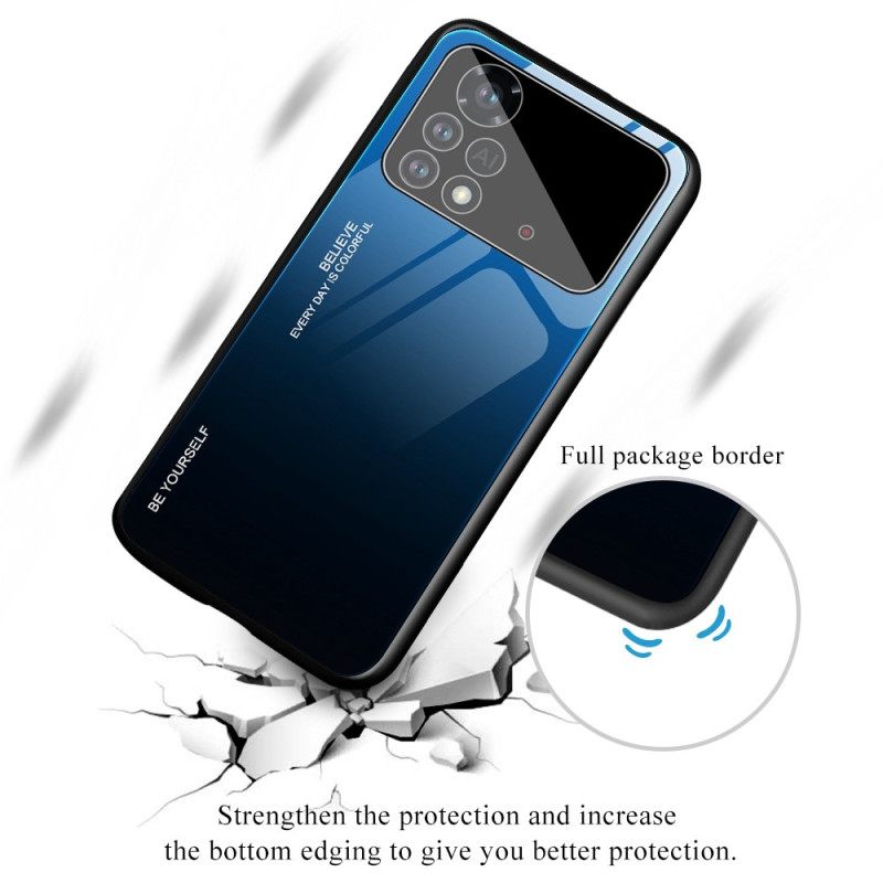 Kuori Poco X4 Pro 5G Tempered Glass Ole Oma Itsesi