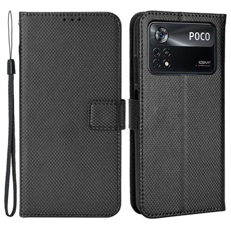 Nahkakotelo Poco X4 Pro 5G Suojaketju Kuori Hihnamallit
