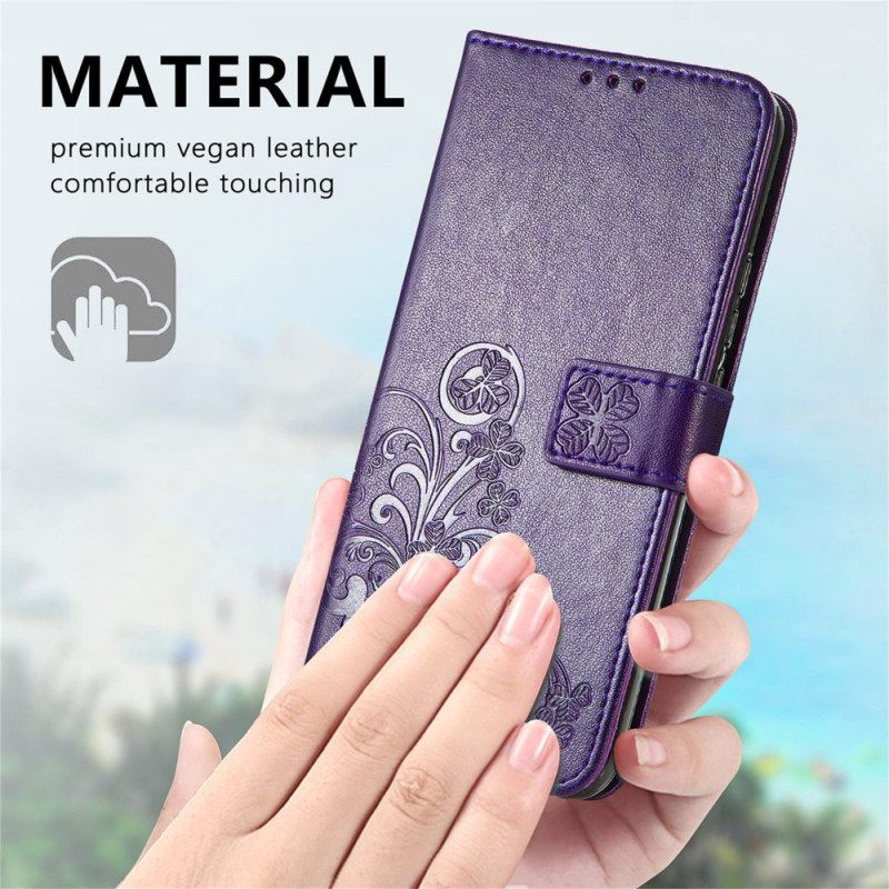 Nahkakotelo Poco X4 Pro 5G Suojaketju Kuori Strappy Kukkakuvio