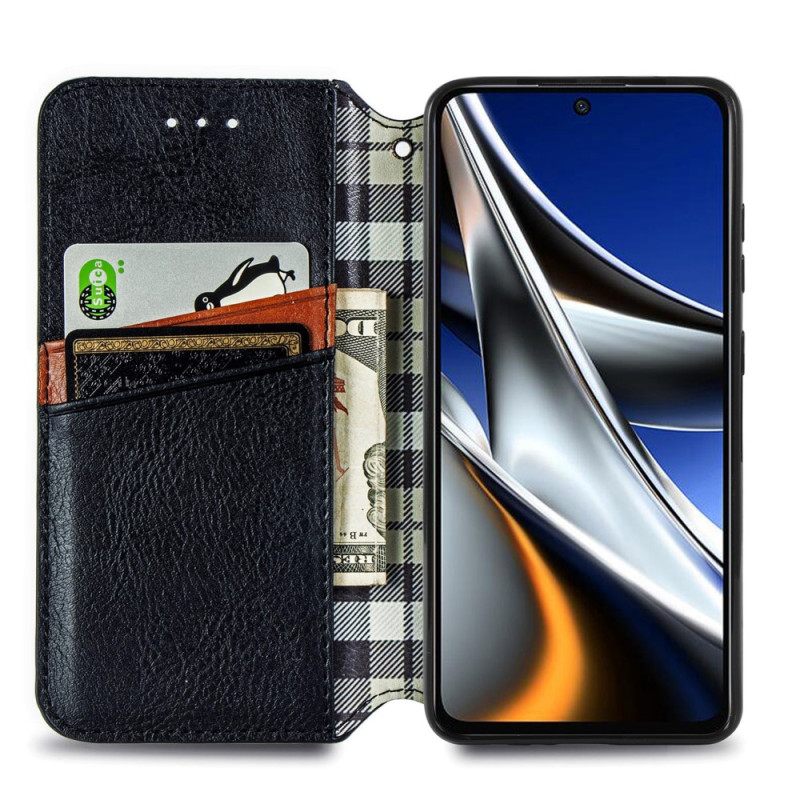 Puhelinkuoret Poco X4 Pro 5G Kotelot Flip 3d-kuutiot