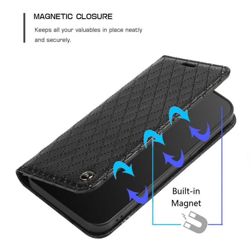 Puhelinkuoret Poco X4 Pro 5G Kotelot Flip Keinonahka Litchi Timantit