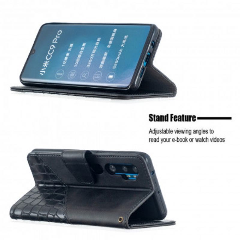 Kotelot Xiaomi Mi Note 10 / 10 Pro Classic Crocodile Skin Effect