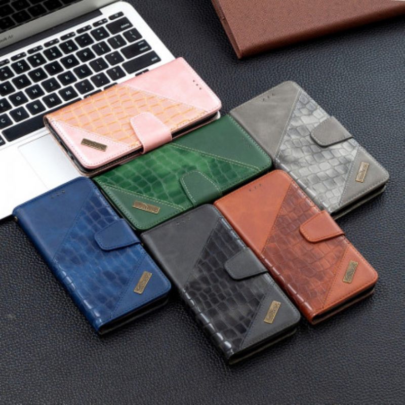 Kotelot Xiaomi Mi Note 10 / 10 Pro Classic Crocodile Skin Effect