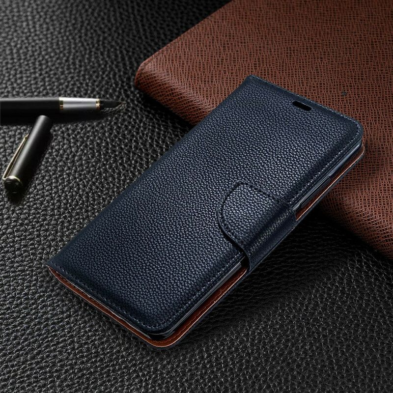 Kotelot Xiaomi Mi Note 10 / 10 Pro Suojaketju Kuori Värikäs Litchi Leather Effect Strappy
