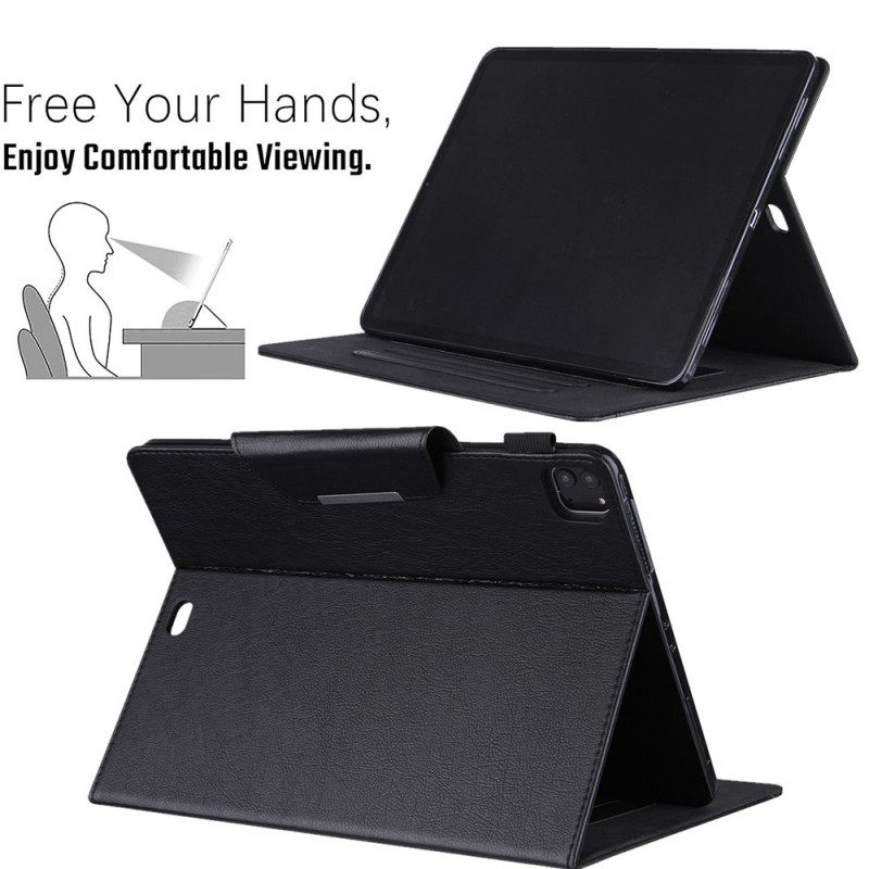 Kotelot iPad Pro 12.9" (2021) (2020) (2018) Keinonahkainen Hopeanvärinen Lukko