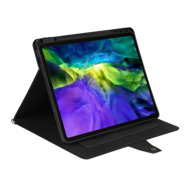 Kotelot iPad Pro 12.9" (2021) (2020) (2018) Nahkaefekti Rfid-olkahihna
