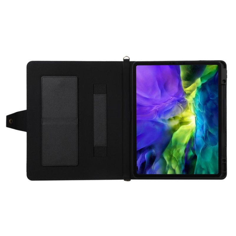 Kotelot iPad Pro 12.9" (2021) (2020) (2018) Nahkaefekti Rfid-olkahihna