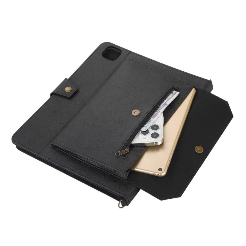 Kotelot iPad Pro 12.9" (2021) (2020) (2018) Nahkaefekti Rfid-olkahihna