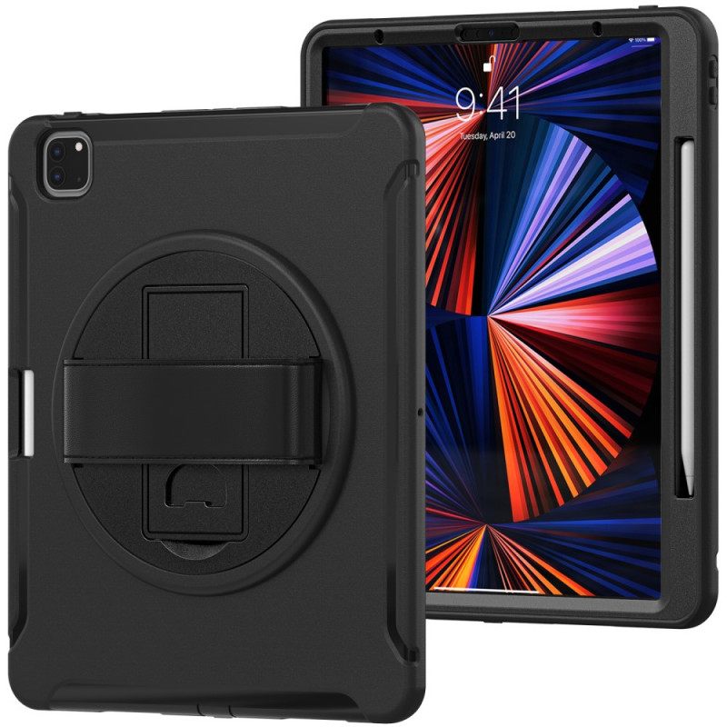 Kuori iPad Pro 12.9" (2021) (2020) (2018) Heavy Duty Hihnalla Ja Jalustalla