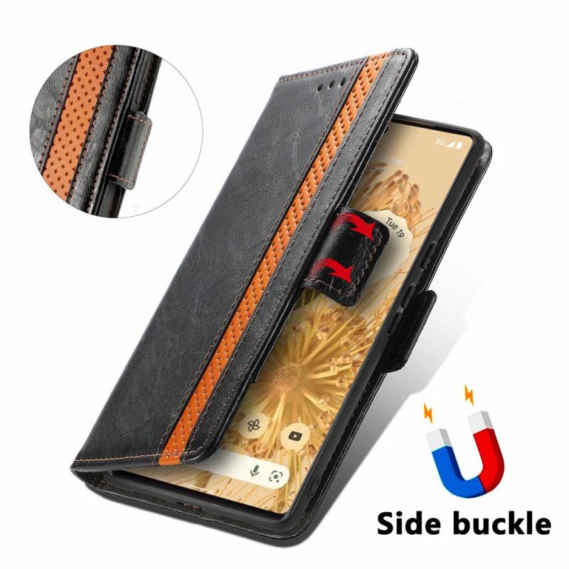 Flip Case Google Pixel 6 Bicolor Double Clasp Caseneo