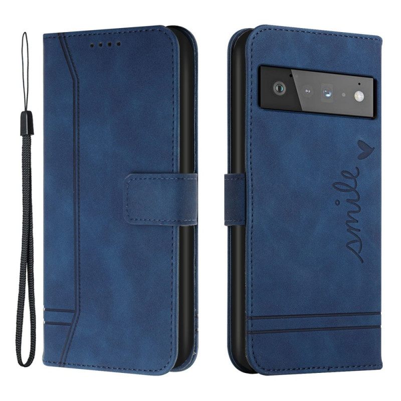 Flip Case Google Pixel 6 Smile Ja Lanyard