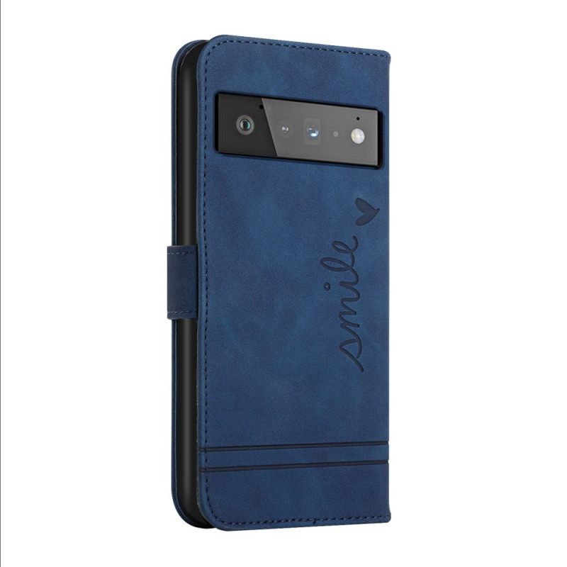 Flip Case Google Pixel 6 Smile Ja Lanyard