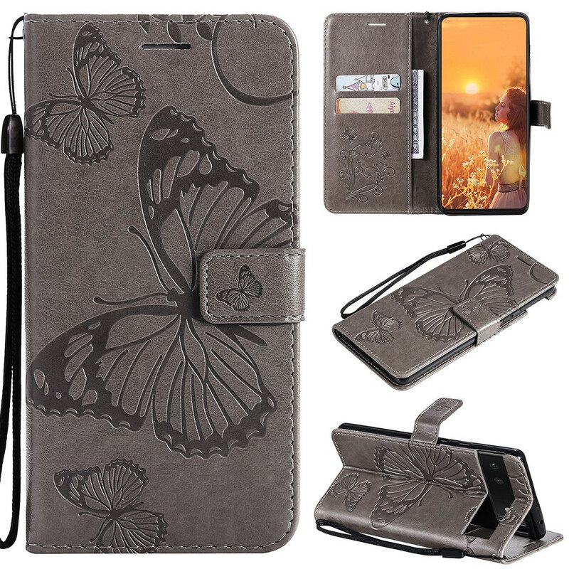 Kotelot Google Pixel 6 Suojaketju Kuori Giant Thong Butterflies